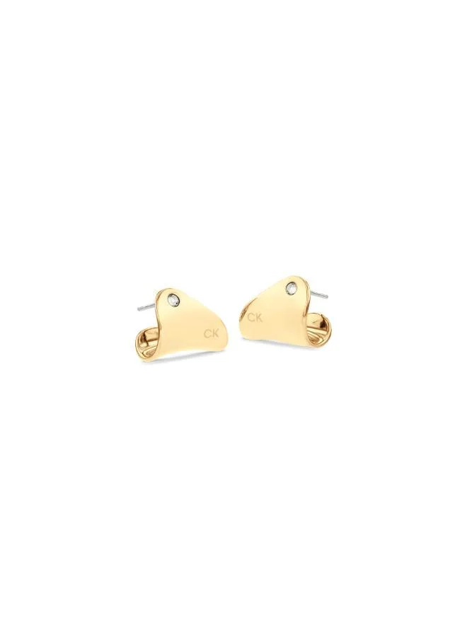 CALVIN KLEIN Earrings In Stainless Steel with Gold Plating